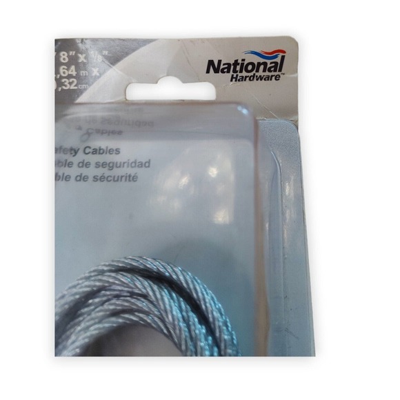 National Hardware 8'8" x 1/8" Stainless Steel Cable Rope with Carabiner and Loop - Picture 3 of 13